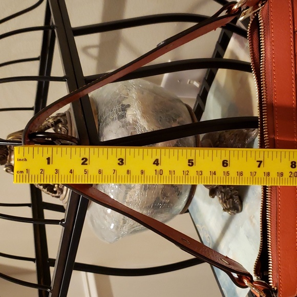 Made in Italy Anna Paola burnt orange leather shoulder bag. Medium size. NWT - Picture 6 of 7